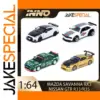 INNO 1:64 Mazda Savanna RX3 & Nissan GTR R33 R35 Model