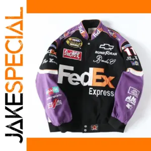 Stylish Black and Purple Racing Jacket