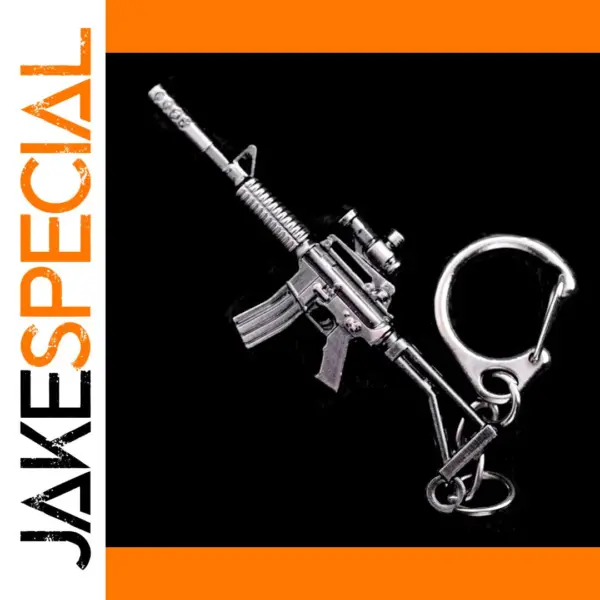 Tactical Assault Rifle Keychain with Scope