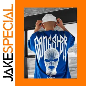 Oversized American Style Masked Person T-Shirt for Men