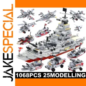 Military Battleship and Vehicle Building Set