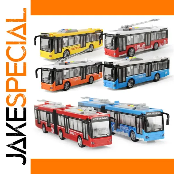 Large Inertia Double-Layer Sightseeing Bus Toy for Boys
