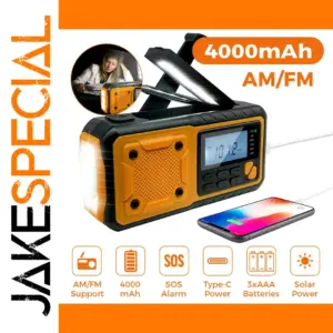 Portable Solar Emergency Radio Power Bank