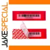 Red Tamper Evident Stickers - 100 Pack