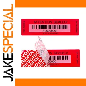 Red Tamper Evident Stickers - 100 Pack