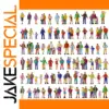 HO Scale Painted Figurines Set 100pcs Assorted Poses