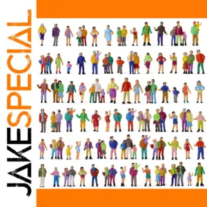 HO Scale Painted Figurines Set 100pcs Assorted Poses