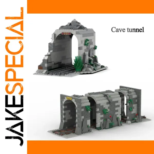 Creative Train Tunnel Building Blocks Set