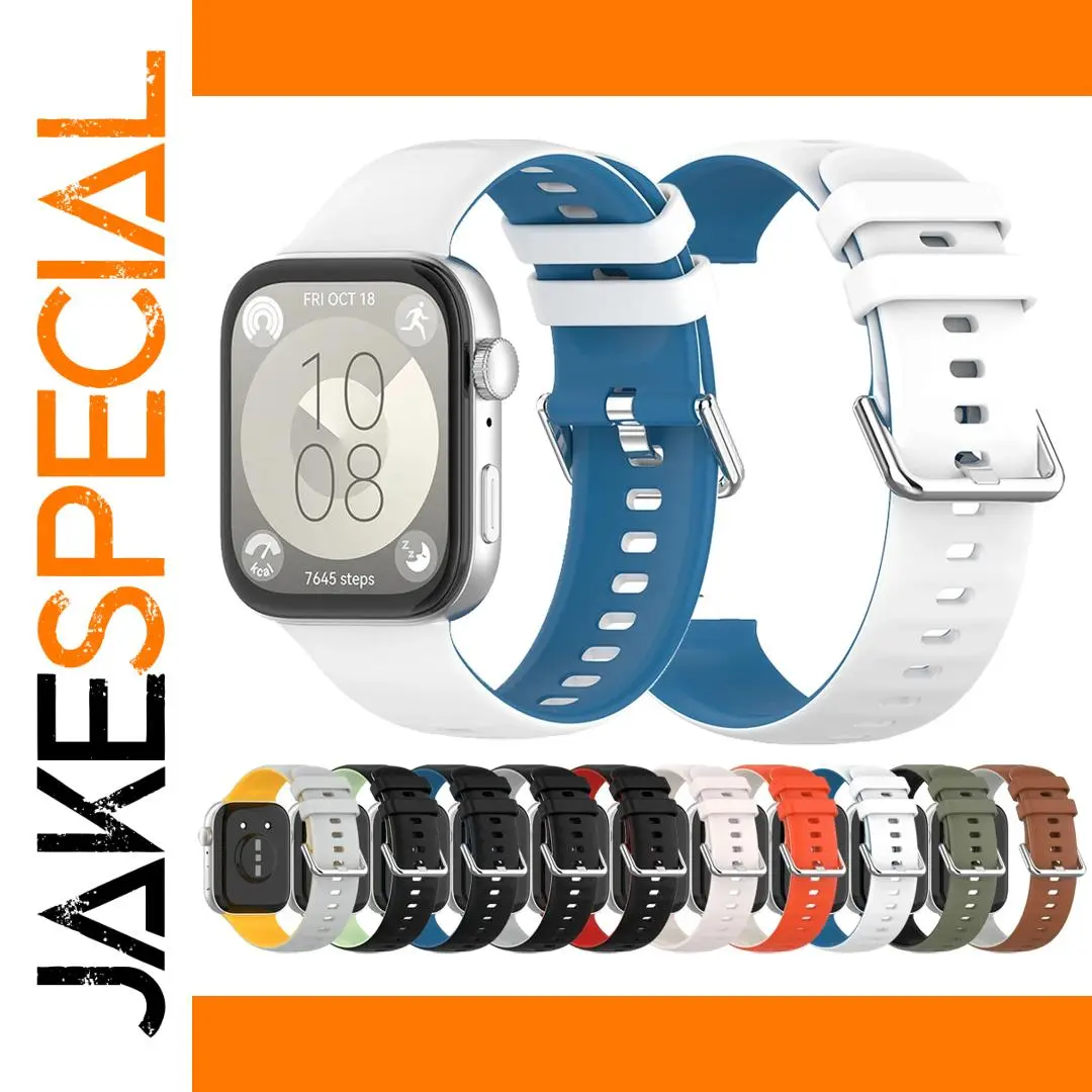 Two-Tone Silicone Strap for HUAWEI Fit 3 1 Two-Tone Silicone Strap for HUAWEI Fit 3