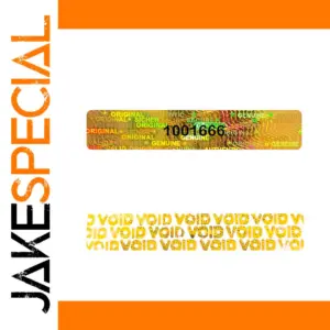 Gold Holographic Tamper-Proof Warranty Labels