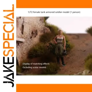 1/72 Female Tank Armored Soldier Model PVC