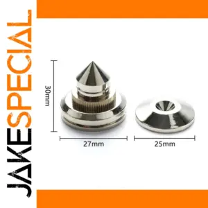 4 Pieces Silver Copper Speaker Feet