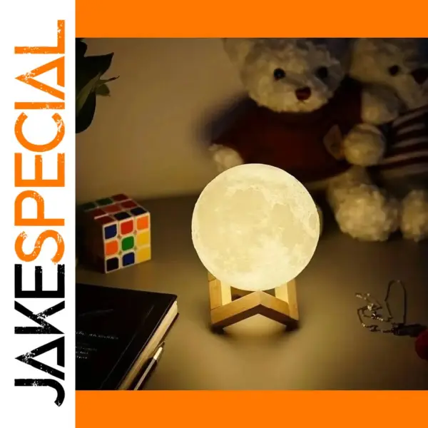 LED Moon Light with Wooden Stand