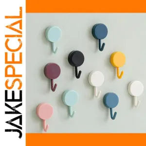 10-Piece Strong Adhesive Wall Hooks
