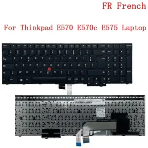 French AZERTY Keyboard for Lenovo Thinkpad E570 17 44be5cdb no logo