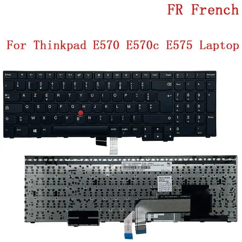 French AZERTY Keyboard for Lenovo Thinkpad E570 9 French AZERTY Keyboard for Lenovo Thinkpad E570 - Image 9