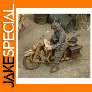1/35 WWII Resin Motorcycle Soldier Model Kit