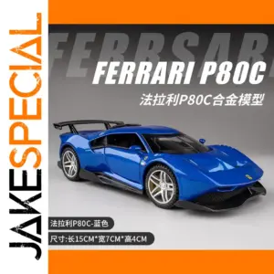 Ferrari P80C Blue 1:32 Scale Model Car