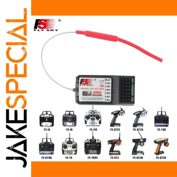 FlySky FS-R6B 6CH RC Receiver for Vehicles