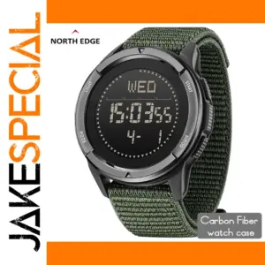 NORTH EDGE ALPS Men's Digital Carbon Fiber Watch
