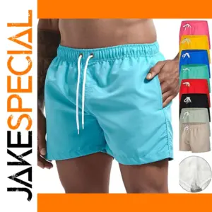 Quick-Dry Men's Swim Trunks with Pockets