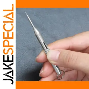Titanium Alloy Push-Pull Toothpick & Holder Set