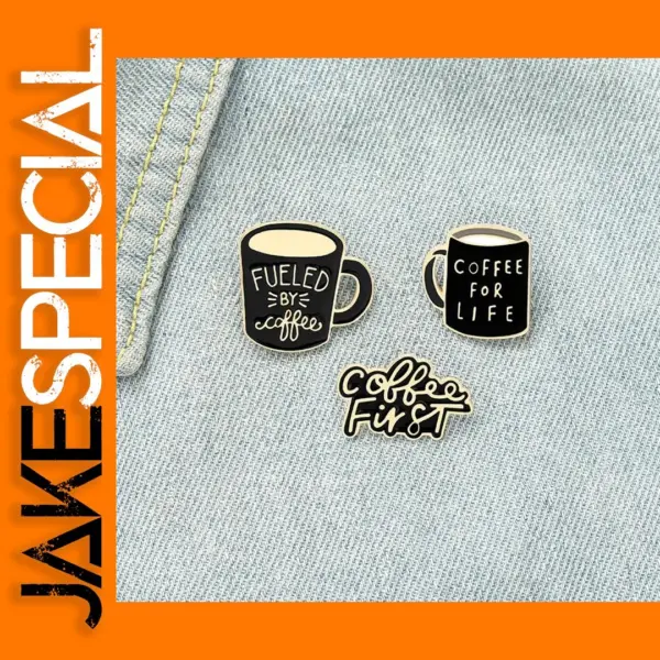 Coffee First Baking Varnish Enamel Pins
