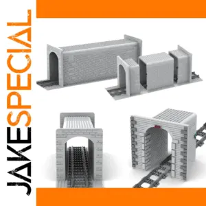 Creative City Train Tunnel Building Blocks Set