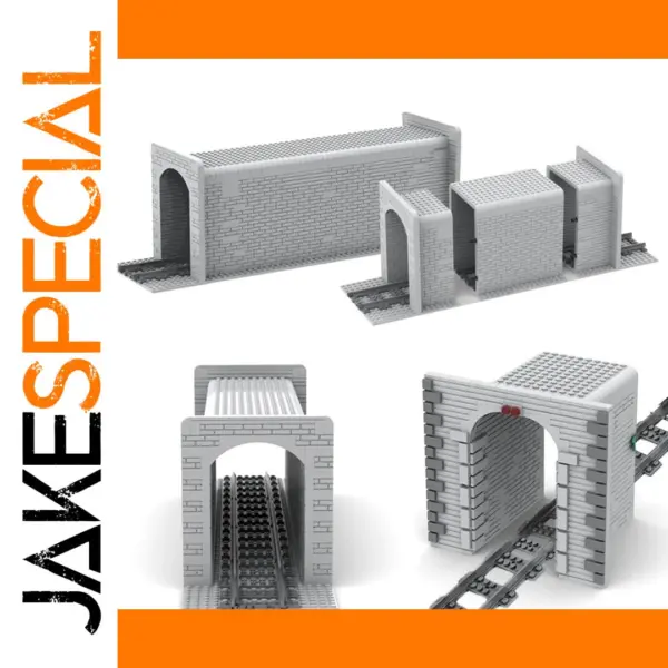 Creative City Train Tunnel Building Blocks Set