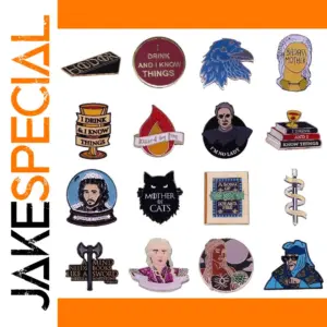 American TV Thrones Feminist Cat Badge Pins