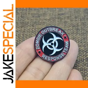 Zombie Outbreak Cartoon Metal Badge Brooch