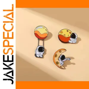 Funny Astronauts Swing Enamel Pin for Clothing