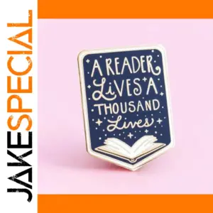 A Reader Lives A Thousand Lives Enamel Brooch