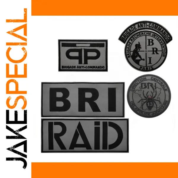 French BRI Anti Assault Military Patch with Hook & Loop