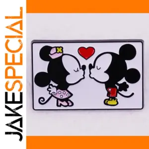 Cute Cartoon Mickey and Minnie Brooch Gift for Friends