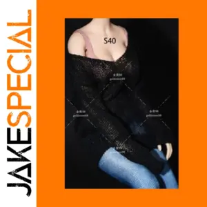 1/6 Scale Black Sweater and Jeans Set