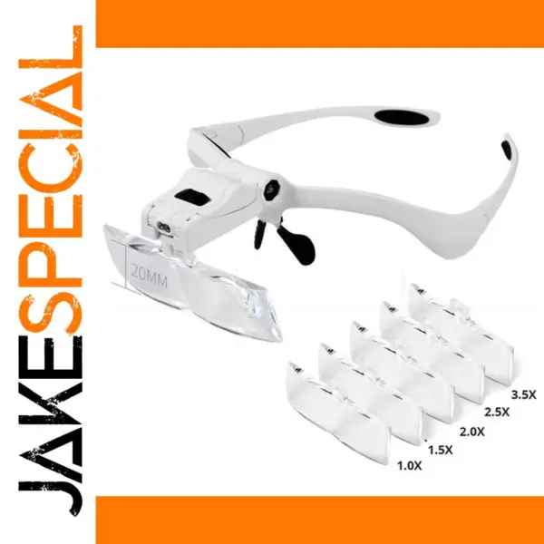 Headband LED Magnifier with 5 Lens Options