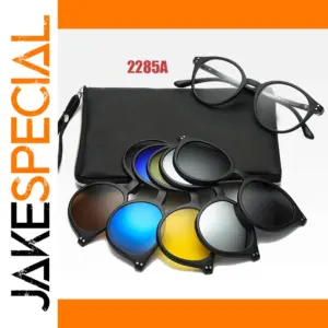 6-in-1 Magnetic Polarized Sunglasses Frame for Men Women