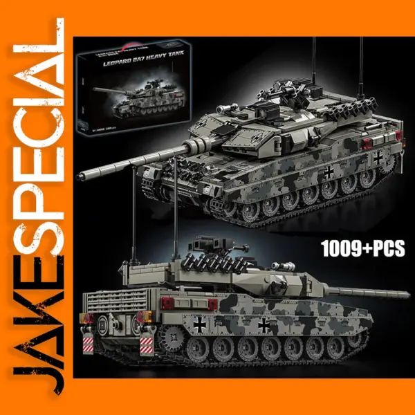 Military WW2 Leopard 2A7 Tank Building Blocks Set