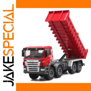 Red Diecast Dump Truck Model 1/50 Scale