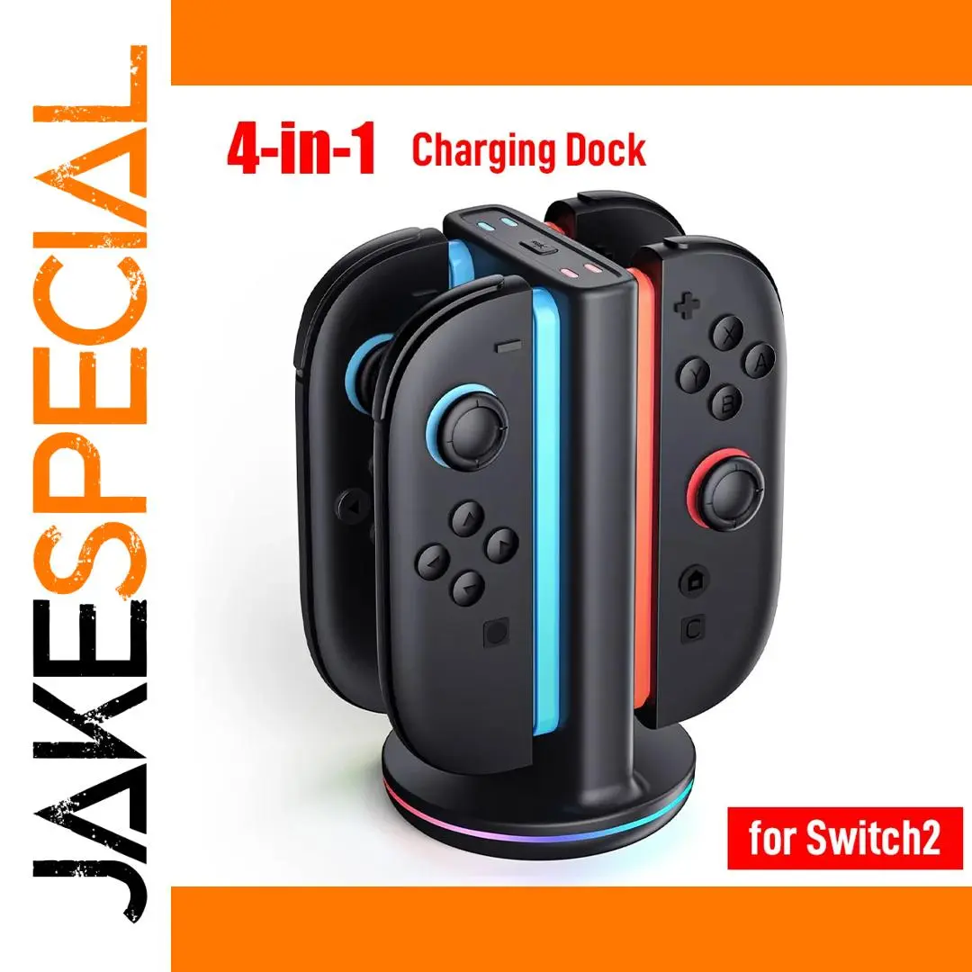 Black 4-in-1 Nintendo Switch Joy-Con Charger Dock 1 Black 4-in-1 Nintendo Switch Joy-Con Charger Dock