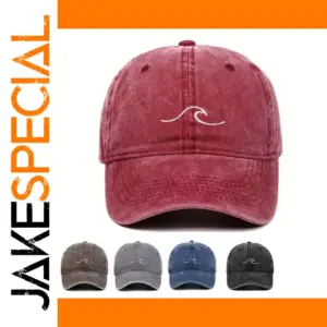 Neutral Wave Pattern Embroidered Baseball Cap MZ1143