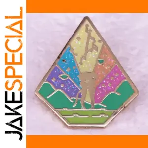 Rainbow Glitter Kiss Enamel Brooch Jewelry Accessory