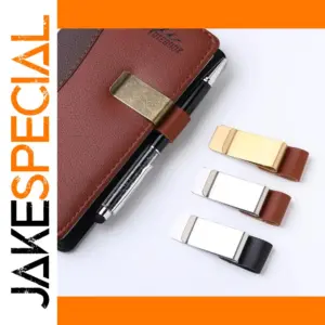 Metal Brass Pen Folder Notebook Holder with Clips