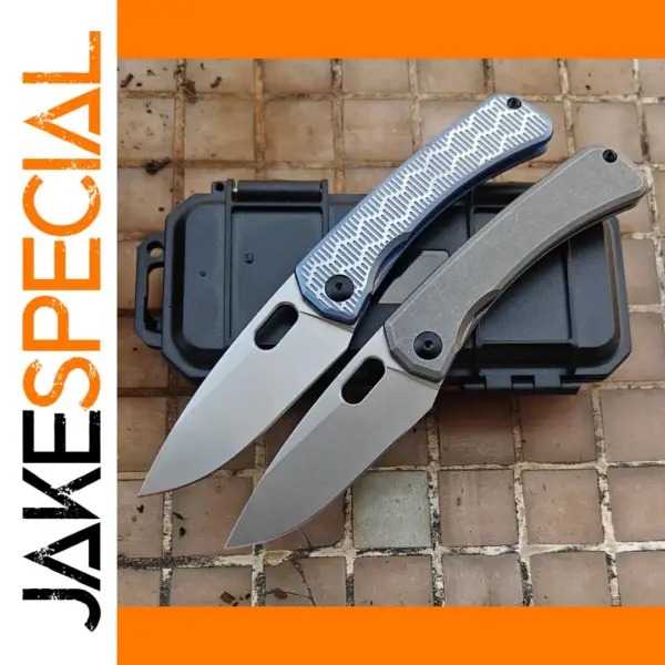 JUFULE 154CM Folding Knife with Titanium Handle