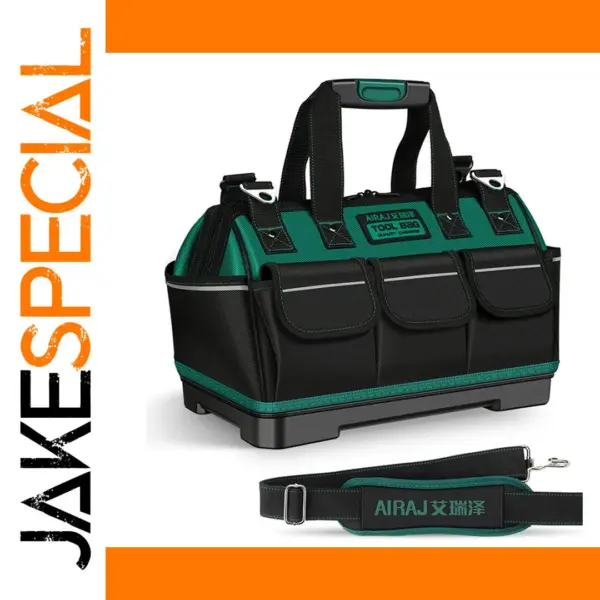 Multi-Pocket Tool Bag with Reinforced Base