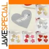 50 Pcs Gold & Silver Love Heart & Pentagram Scratch Stickers