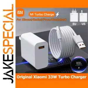 Original Xiaomi 33W Turbo Charger with USB-C Cable