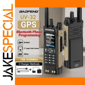 Baofeng UV-32 GPS Walkie Talkie 10W with Bluetooth