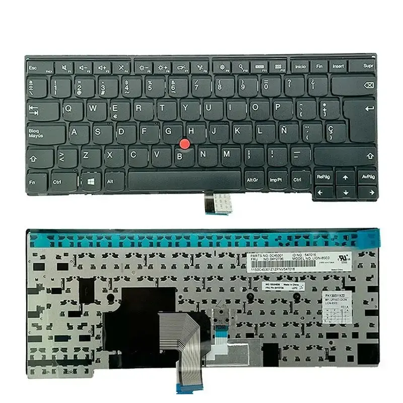 Spanish Backlight Keyboard for Lenovo T440 T450 4 Spanish Backlight Keyboard for Lenovo T440 T450 - Image 4